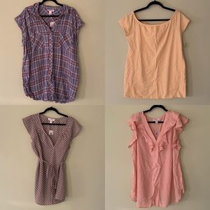 Bundle of Large and X-Large Maternity Shirts